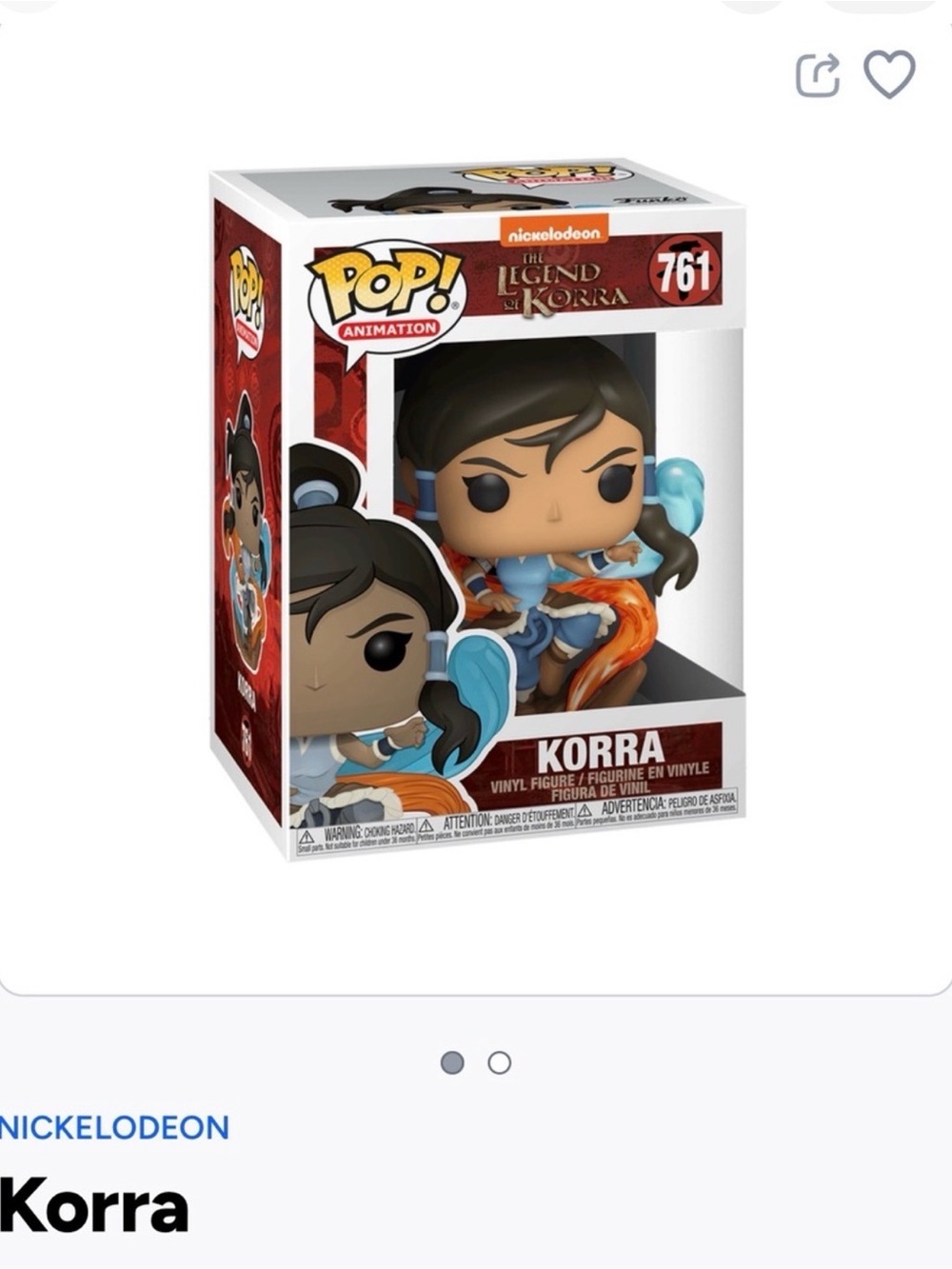 Funko Pop! Korra Vinyl Figure – Blue & Brown- 761